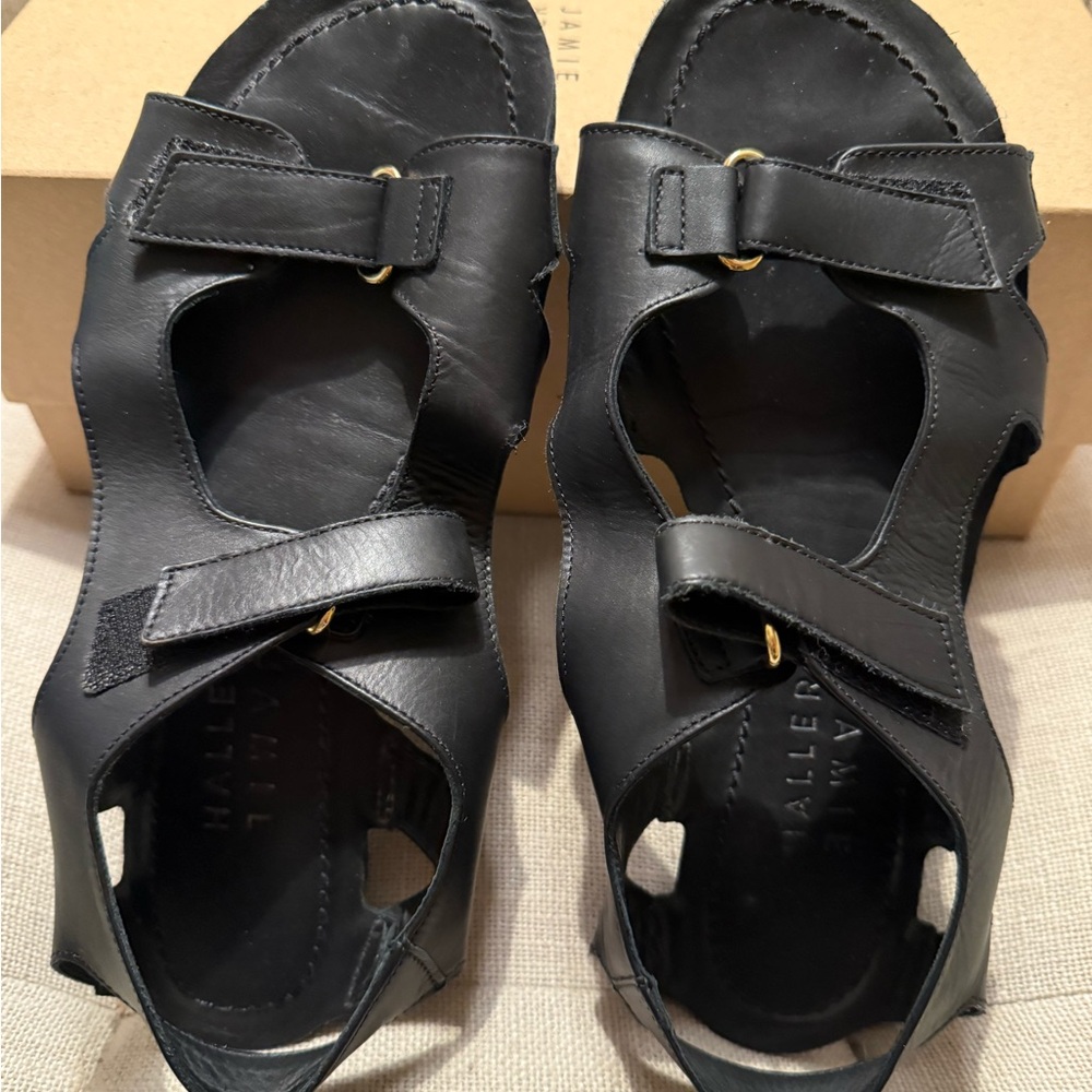 Black Leather Sandals